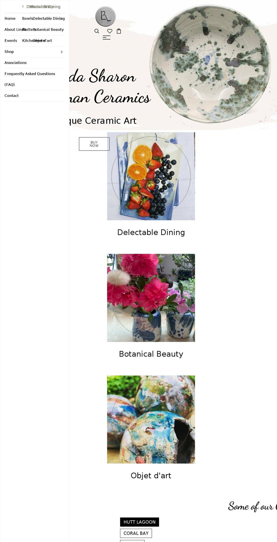 lindasharonrudmanceramics.com shopify website screenshot