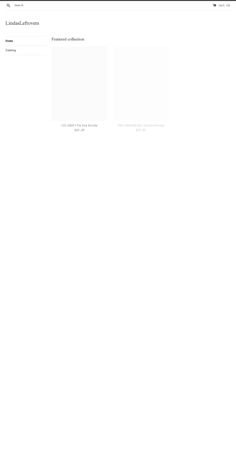 lindasleftovers.com shopify website screenshot