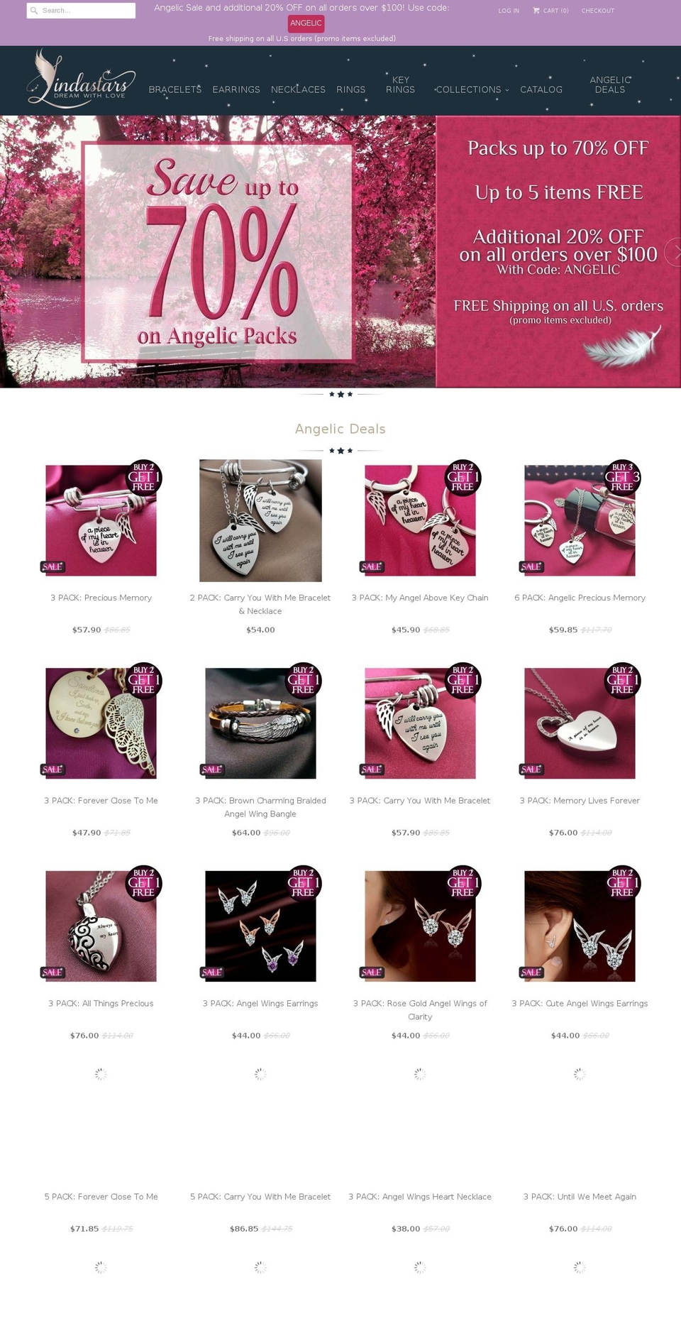 lindastars.com shopify website screenshot