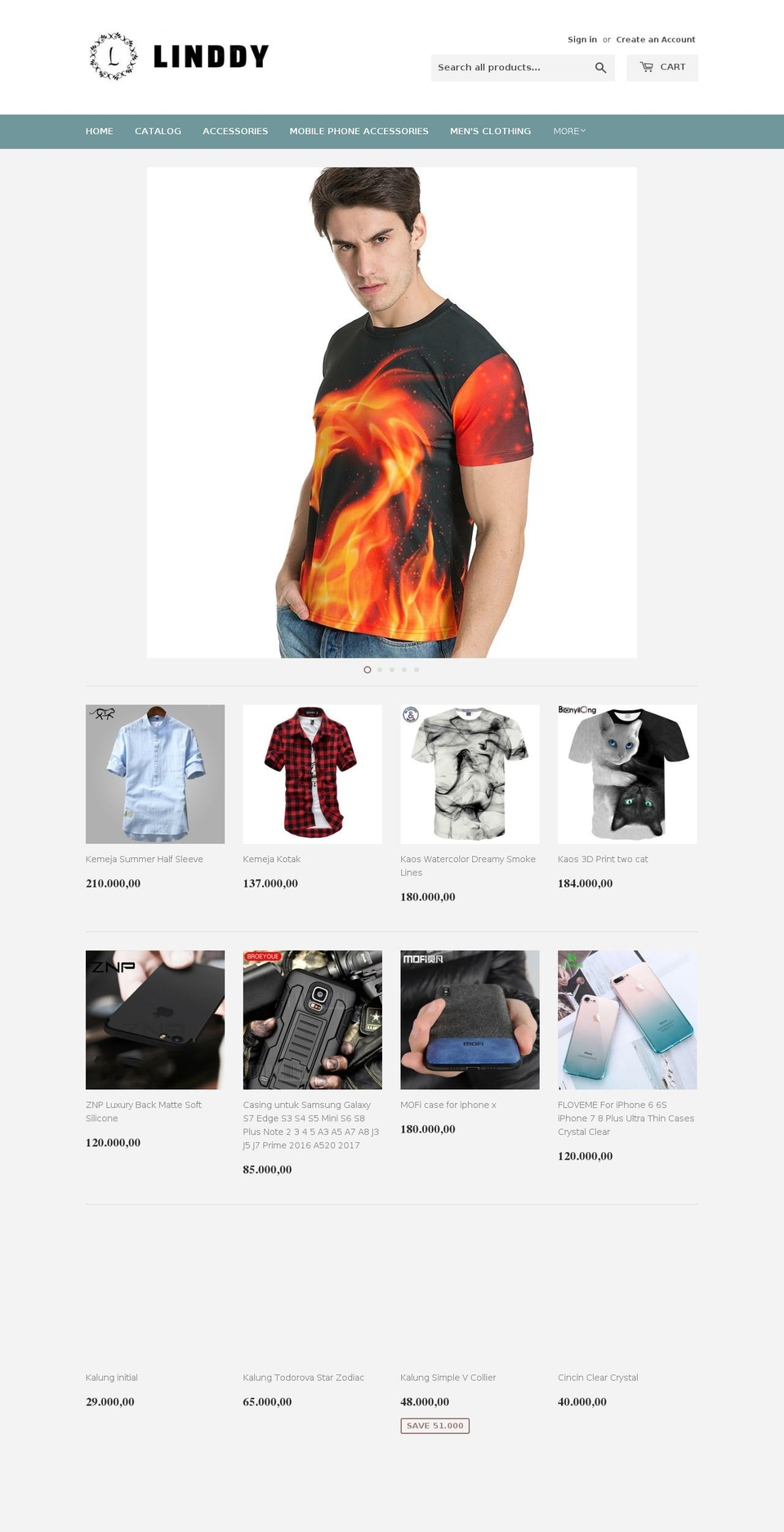 linddy.com shopify website screenshot
