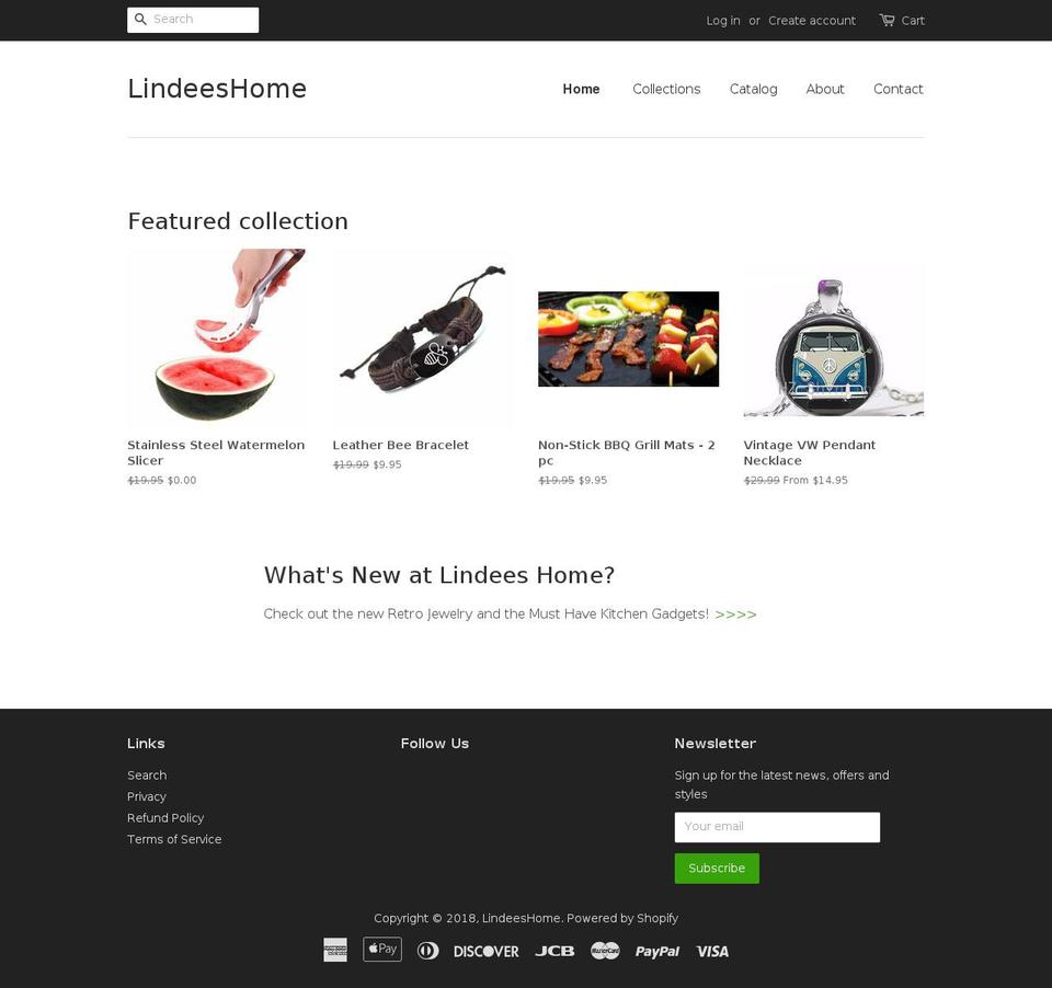 lindeeshome.com — Shopify storefront screenshot