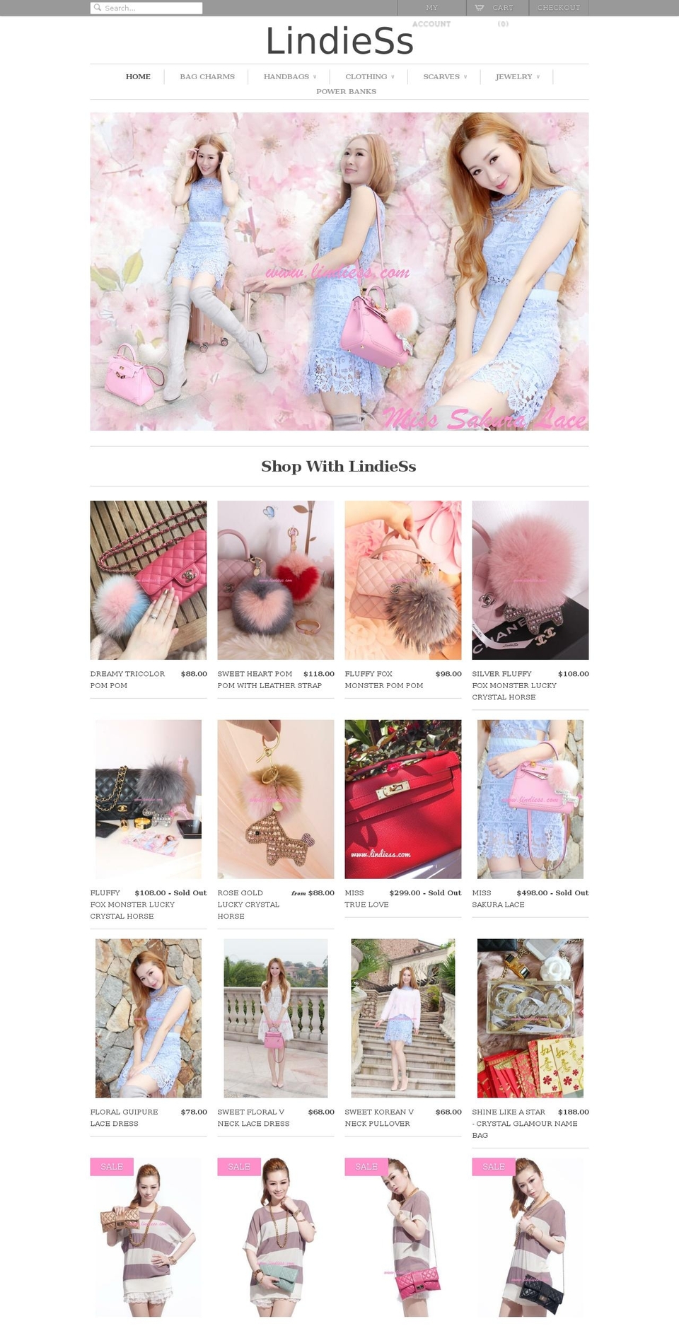 lindiess.com shopify website screenshot