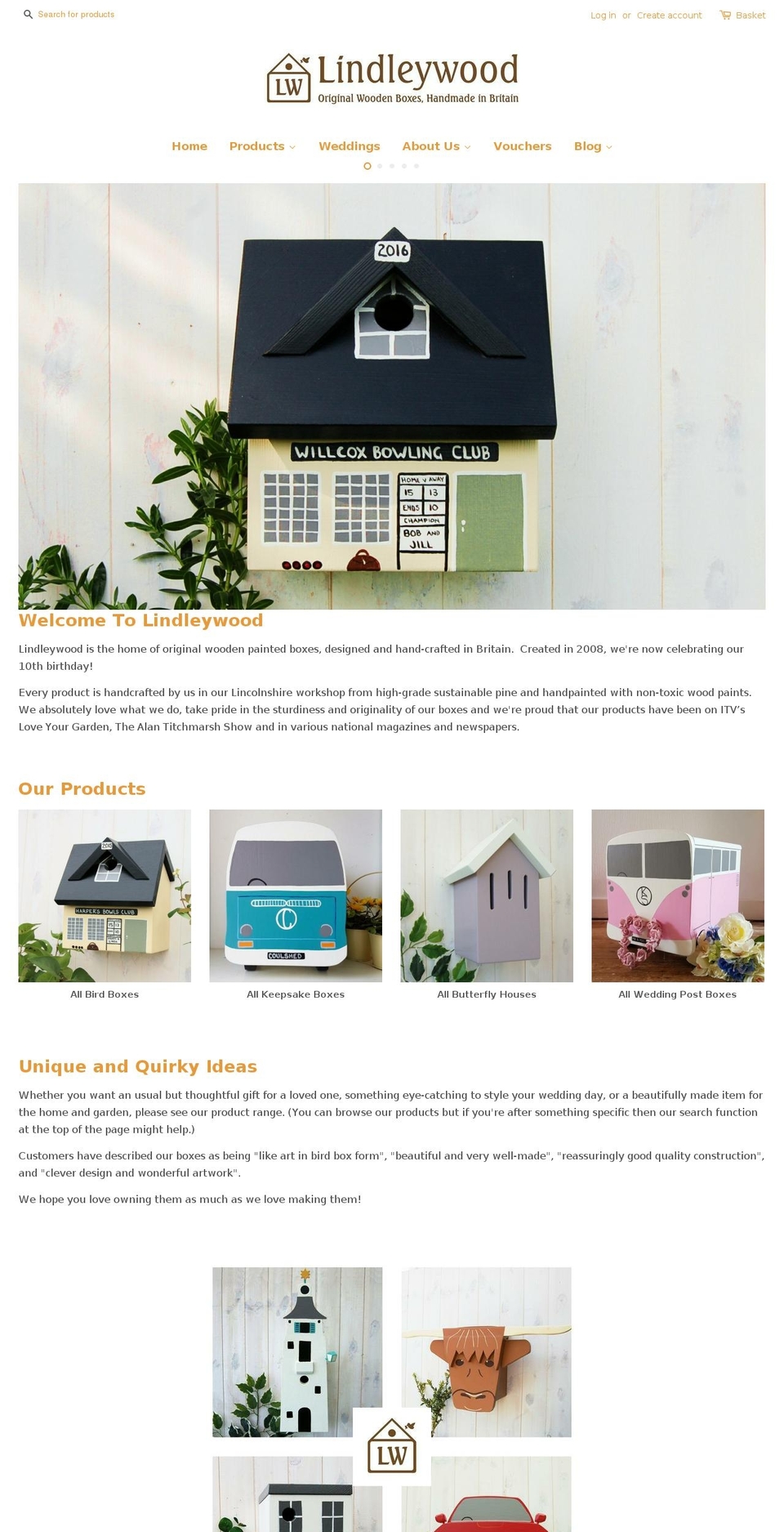 lindleywood.com — Shopify storefront screenshot