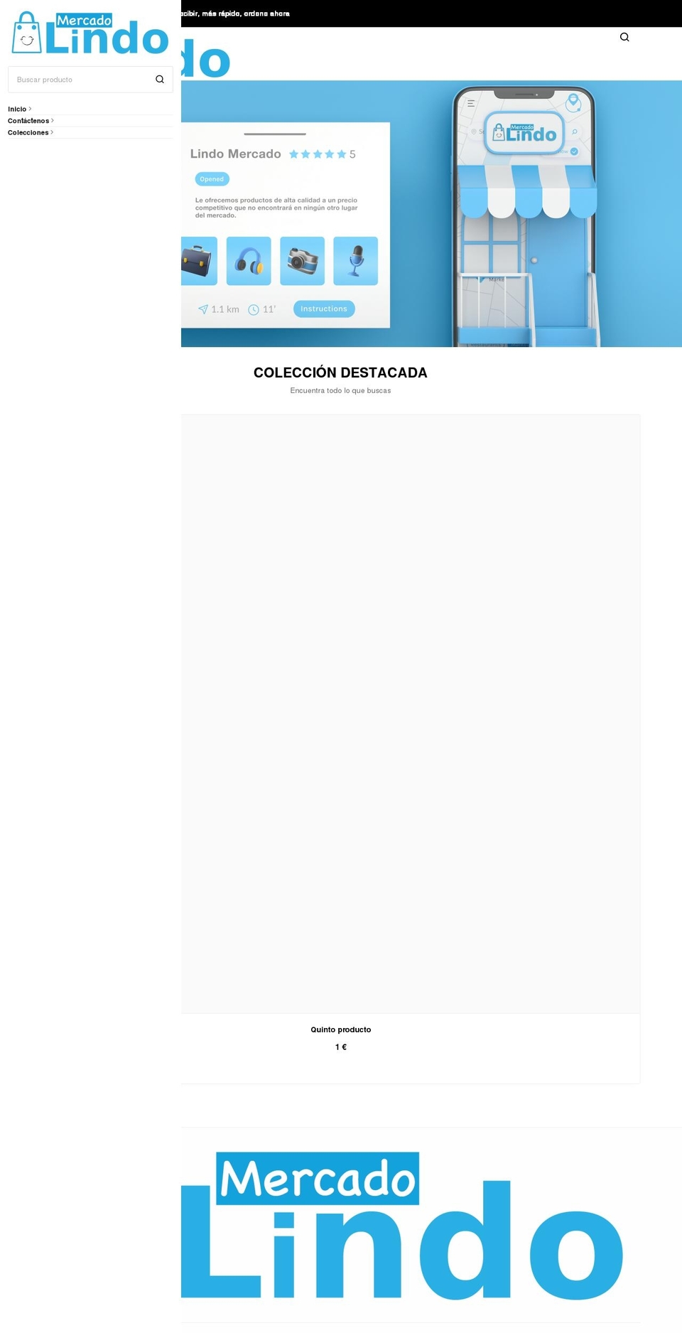 lindomercado.com — Shopify storefront screenshot