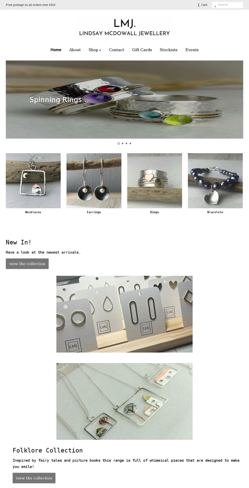 lindsaymcdowalljewellery.net shopify website screenshot