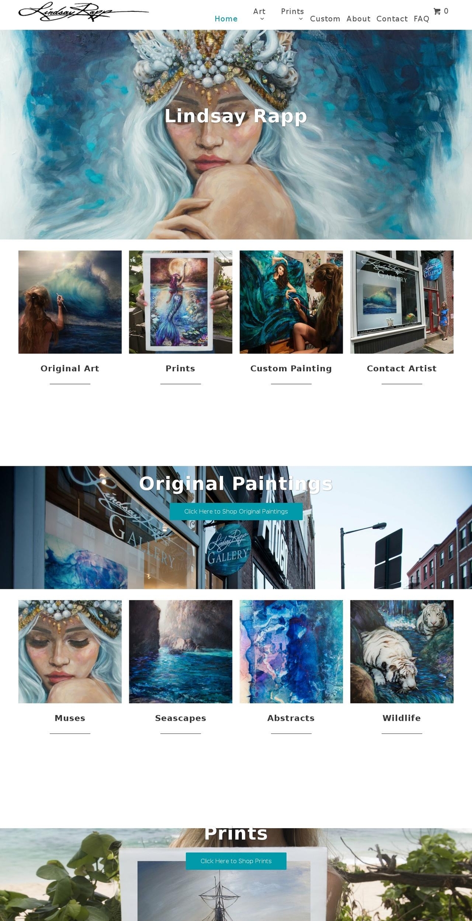 lindsayrappgallery.com shopify website screenshot