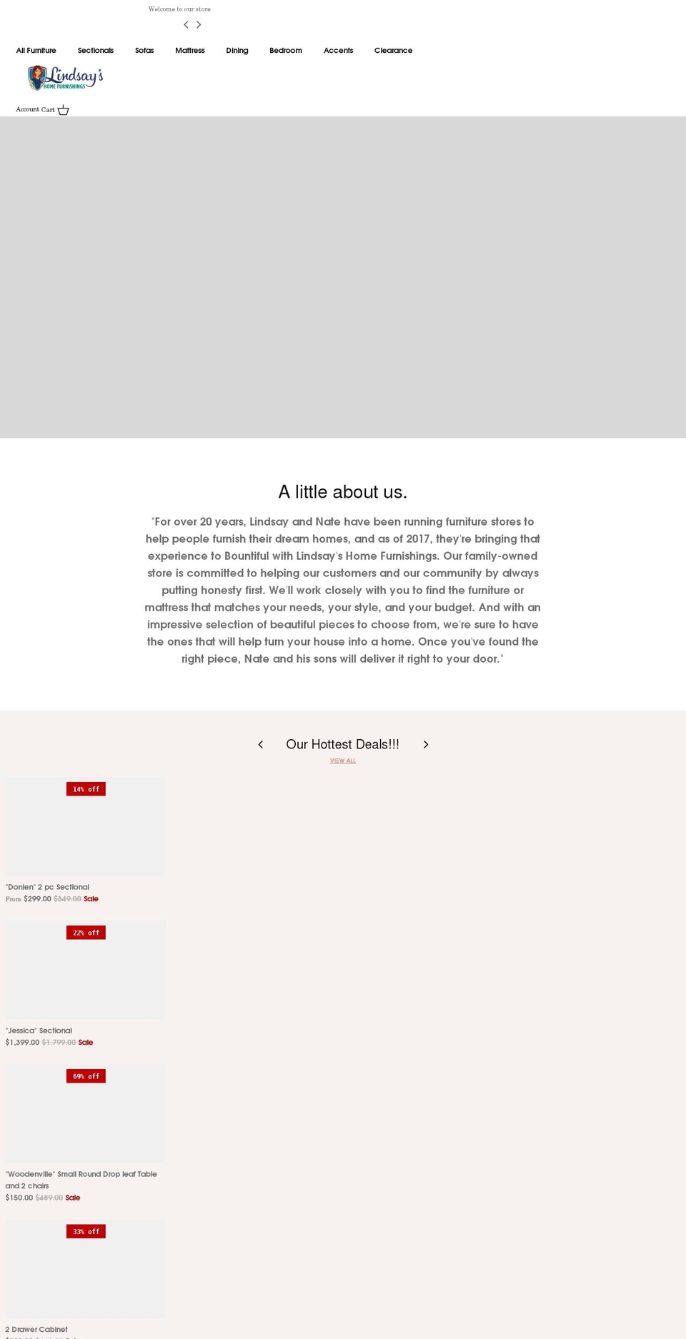 lindsayshome.com shopify website screenshot