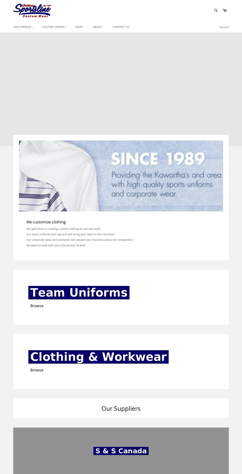 lindsaysportsline.com shopify website screenshot