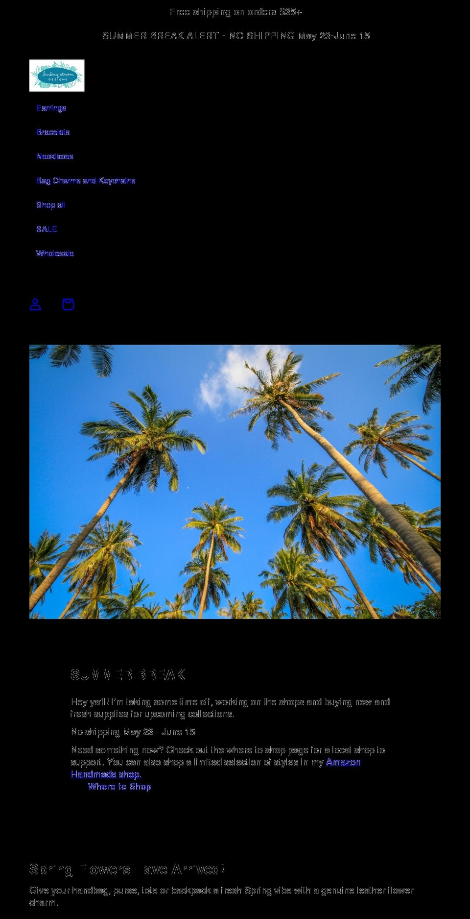 lindsaystreemdesigns.com shopify website screenshot