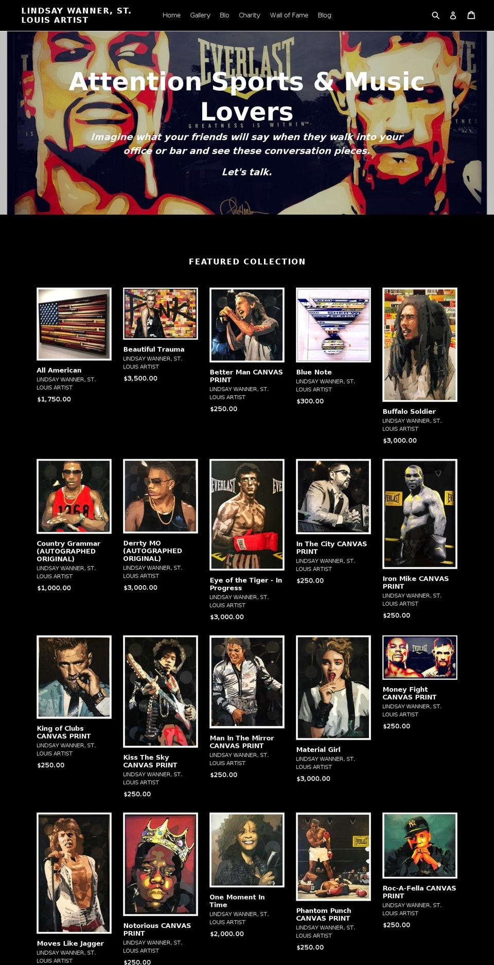 lindsaywanner.com shopify website screenshot