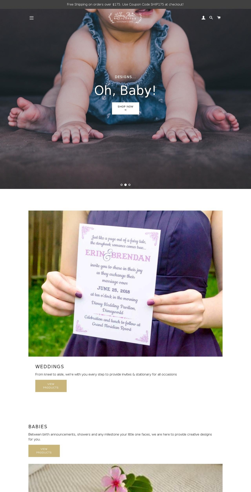 lindseyannartistry.com shopify website screenshot