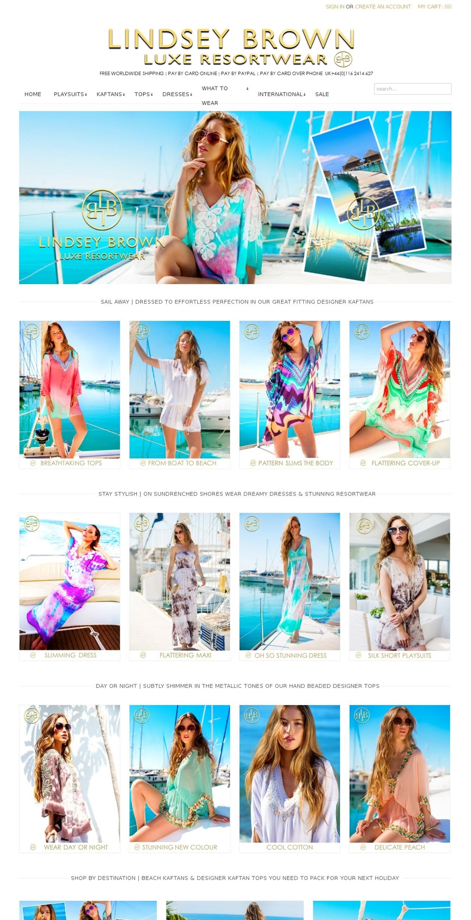 lindseybrown.com shopify website screenshot