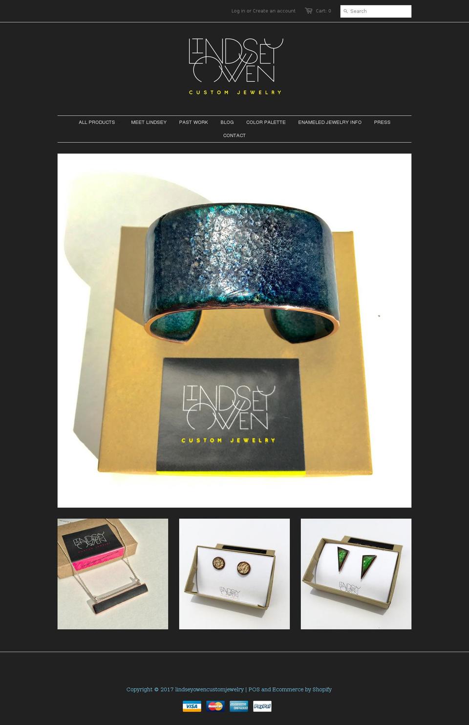lindseyowencustomjewelry.com shopify website screenshot