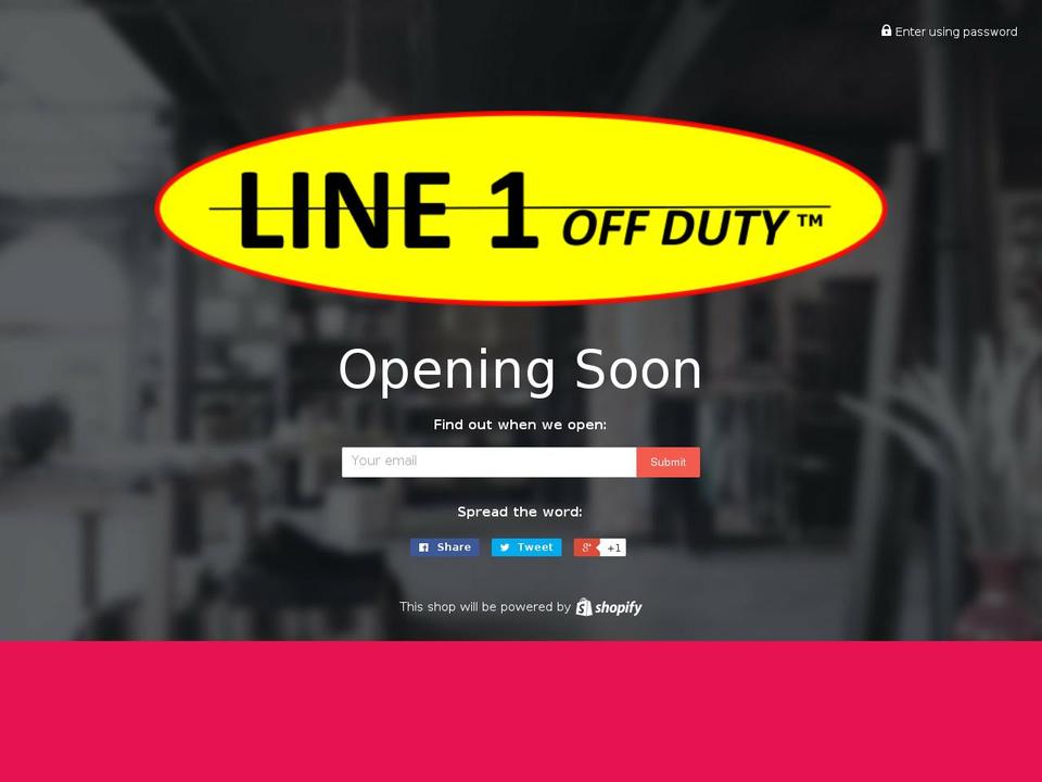 line1offduty.com — Shopify storefront screenshot