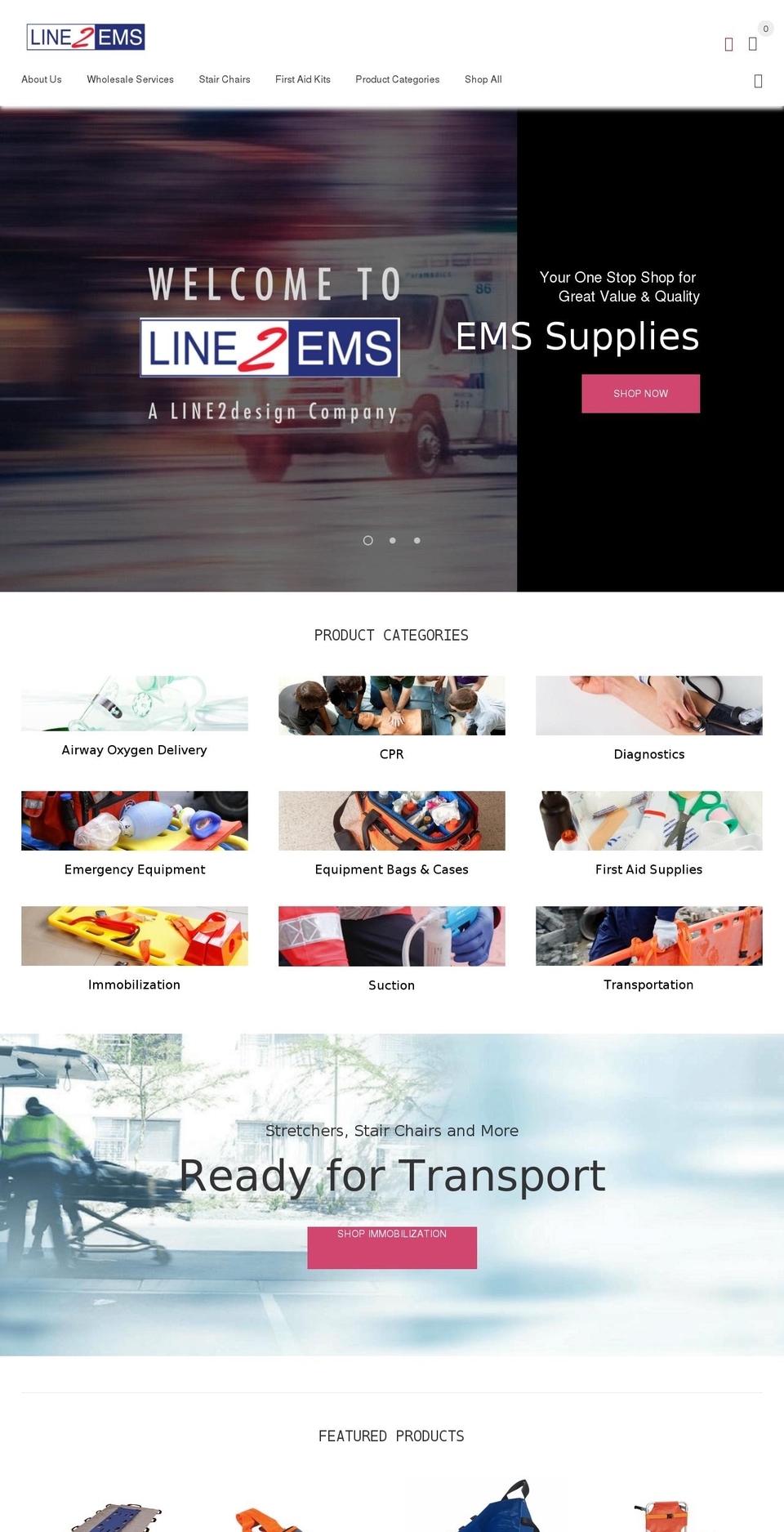 line2ems.com shopify website screenshot