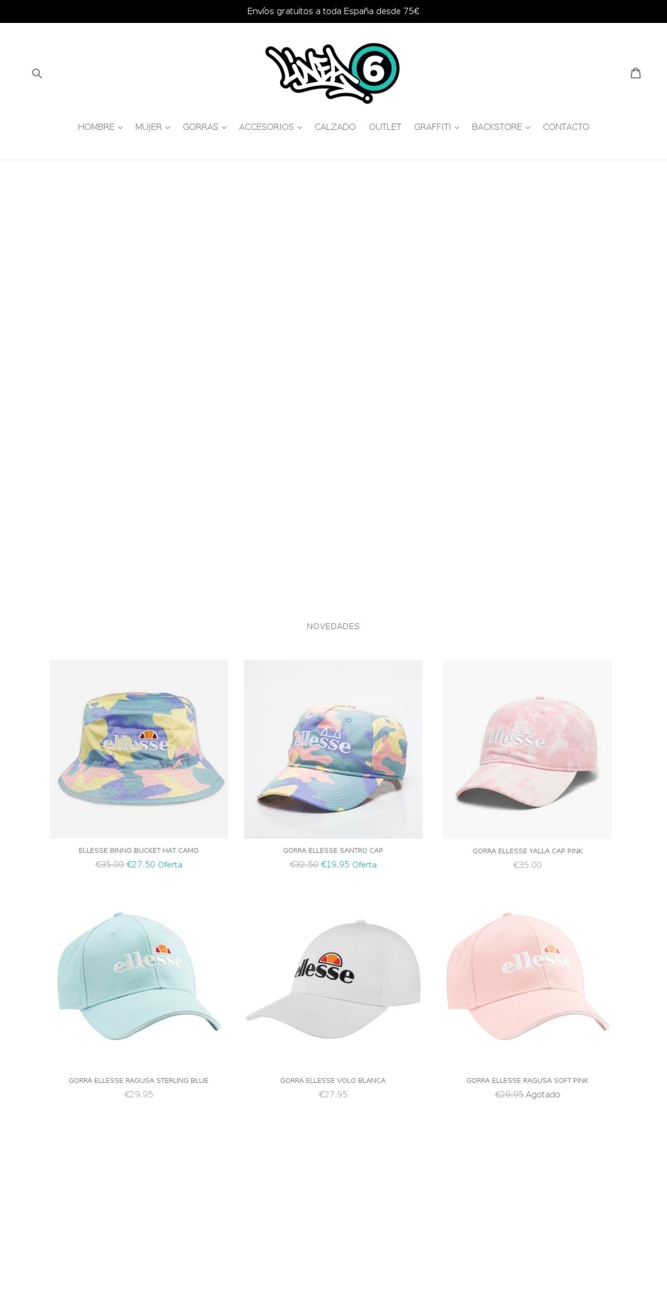 Hip v1 Shopify theme site example linea6.com