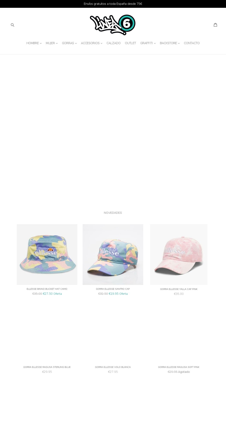 Hip v1 Shopify theme site example linea6.net