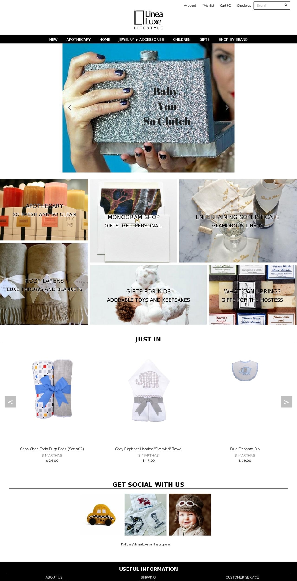 linealux.com shopify website screenshot