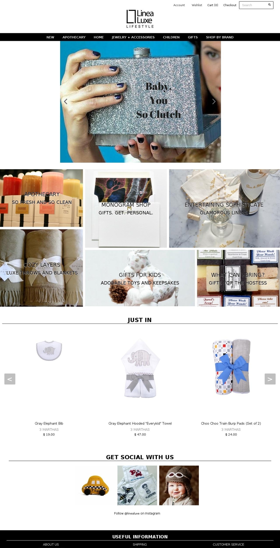 linealuxelifestyle.com shopify website screenshot