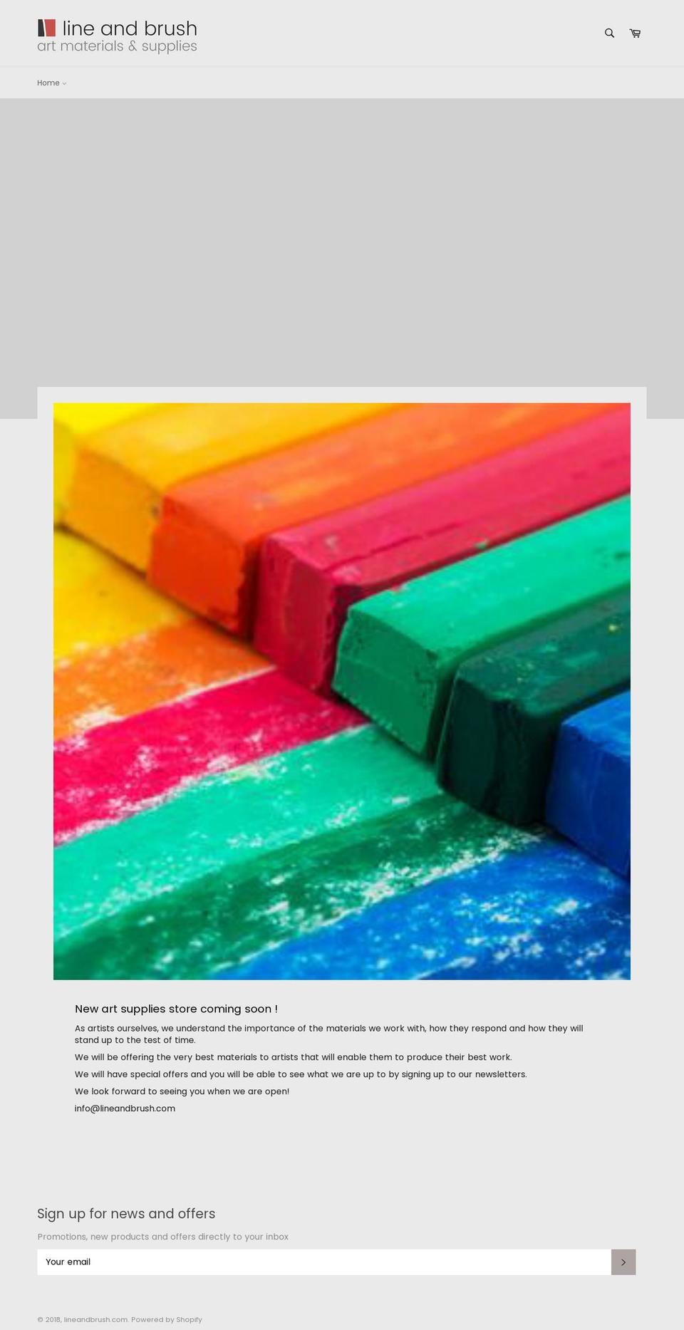lineandbrush.com — Shopify storefront screenshot