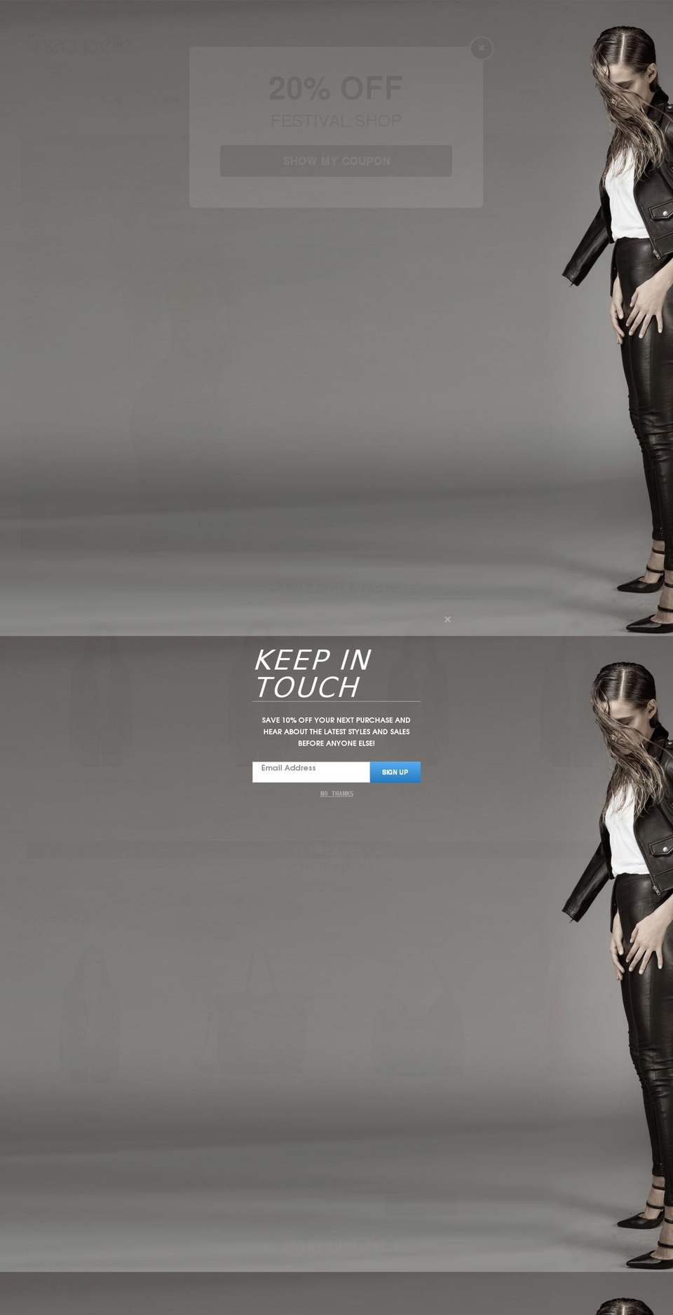 lineapelle.com shopify website screenshot