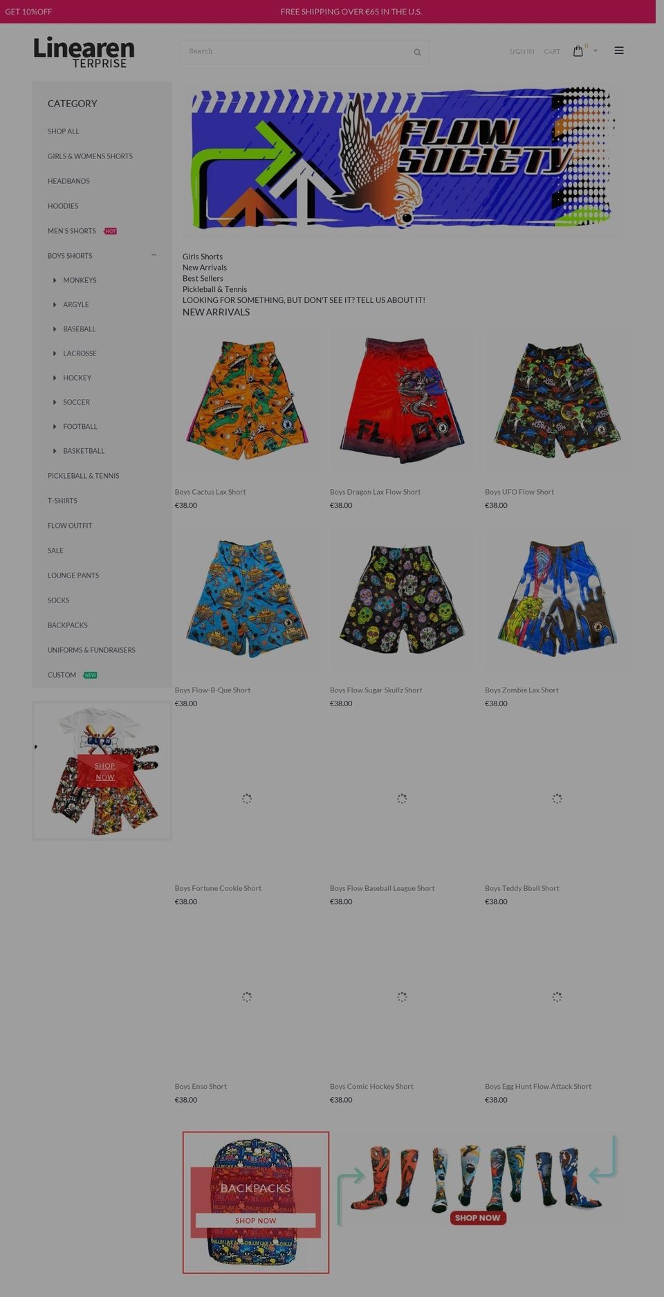linearenterprise.com shopify website screenshot