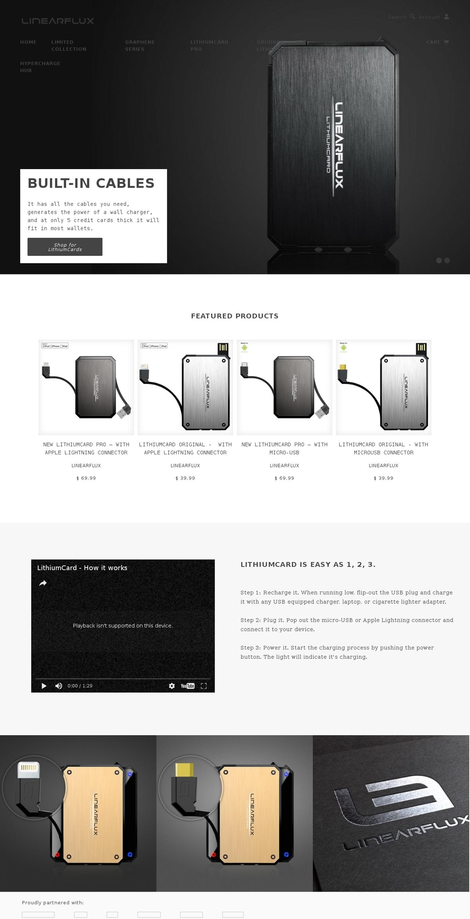 Debut Shopify theme site example linearflux.myshopify.com