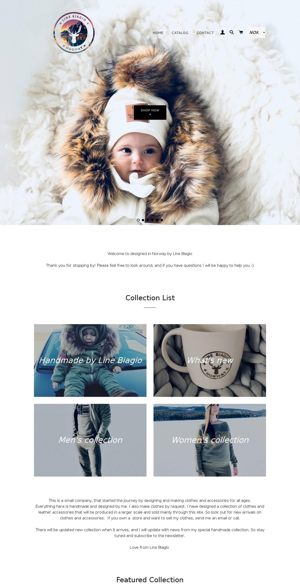 linebiagio.com — Shopify storefront screenshot