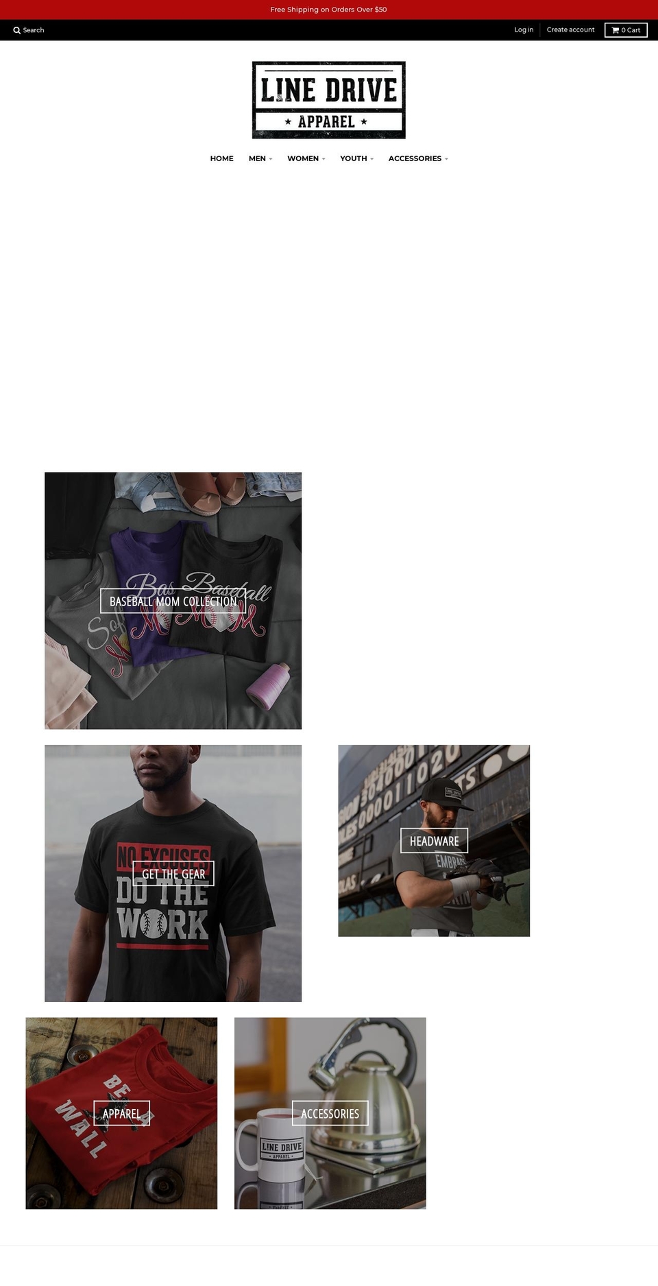 linedriveapparel.com — Shopify storefront screenshot