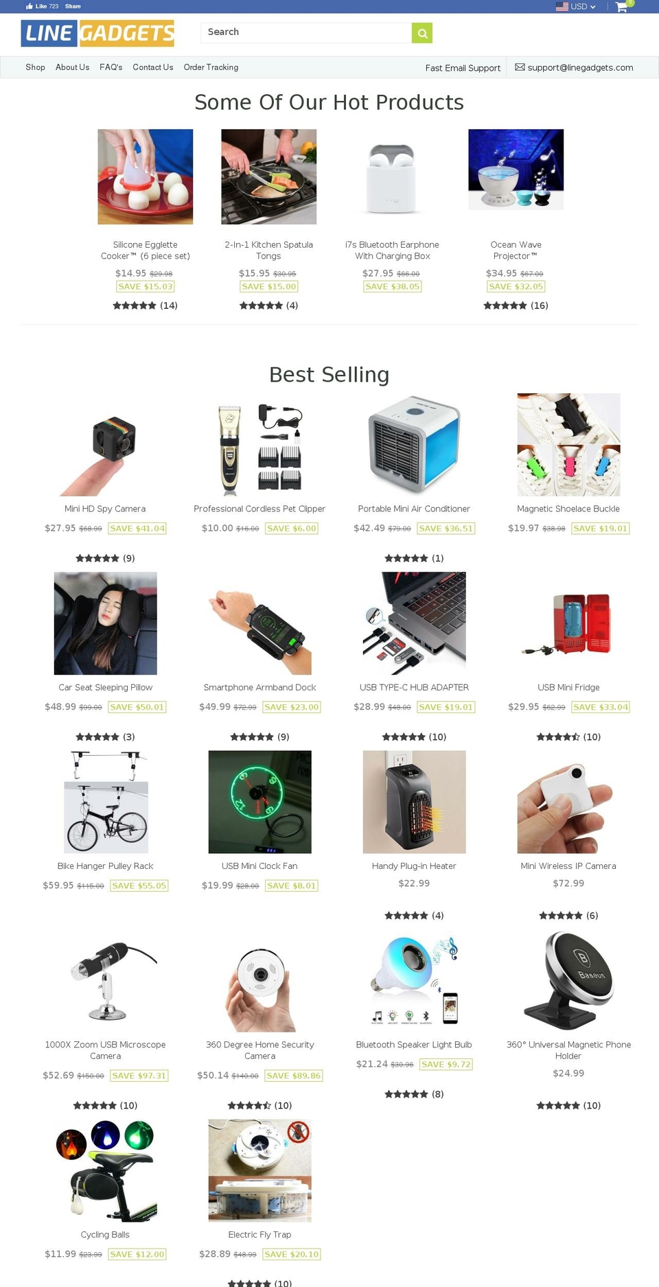 linegadgets.com — Shopify storefront screenshot