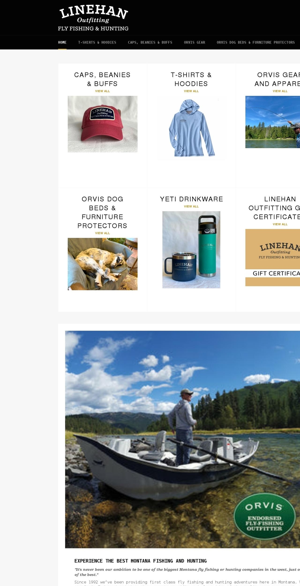 linehan-outfitting.myshopify.com shopify website screenshot