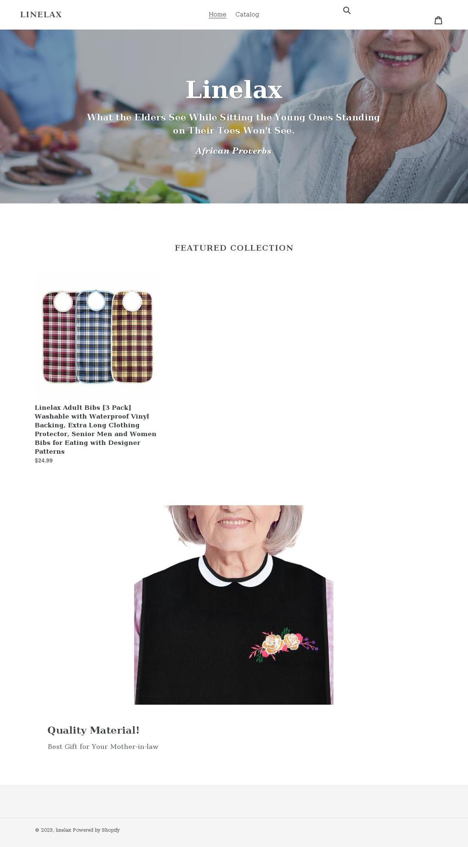 linelax.com shopify website screenshot