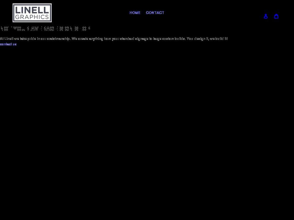 linellgraphics.com shopify website screenshot