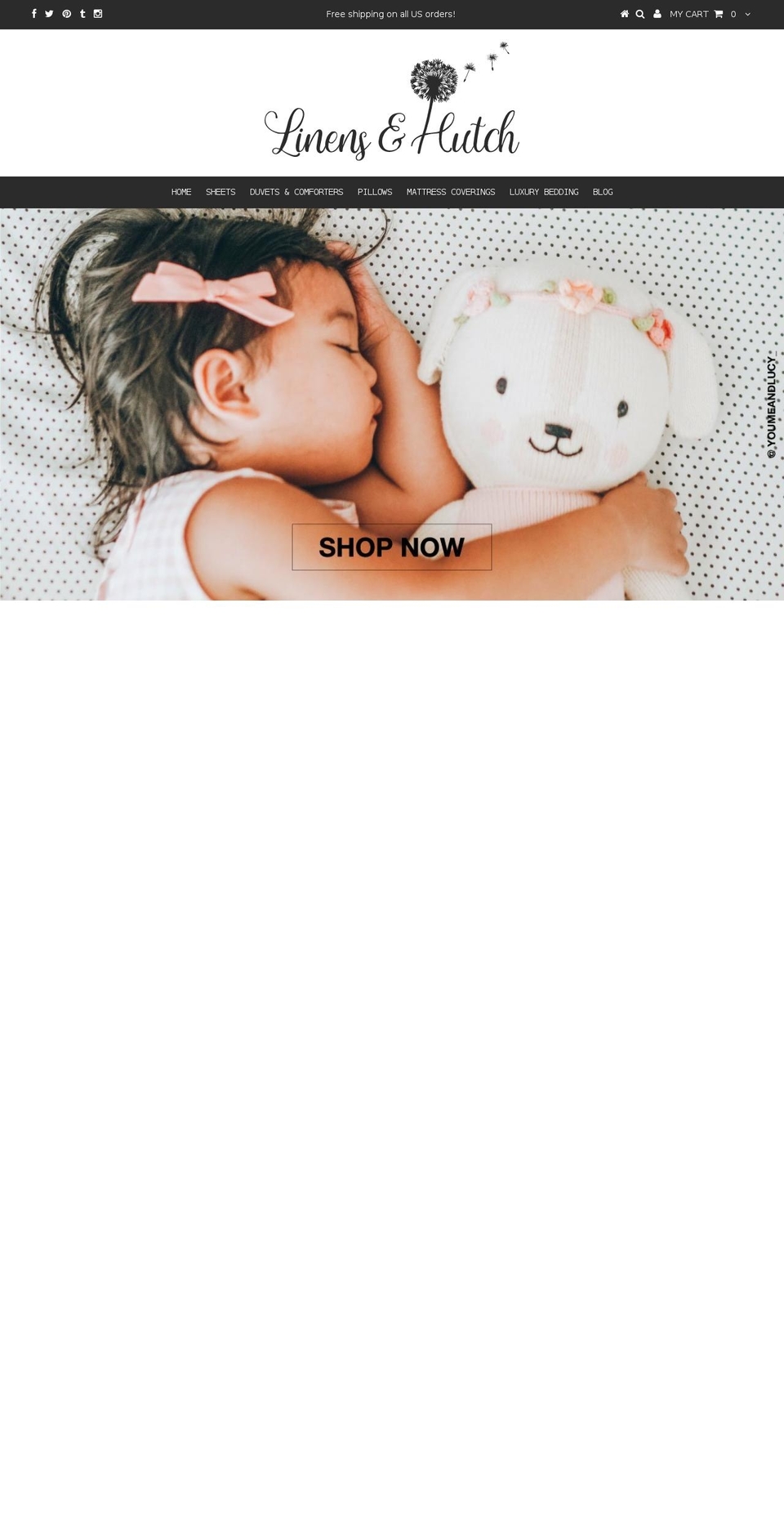 linenandhutch.com — Shopify storefront screenshot