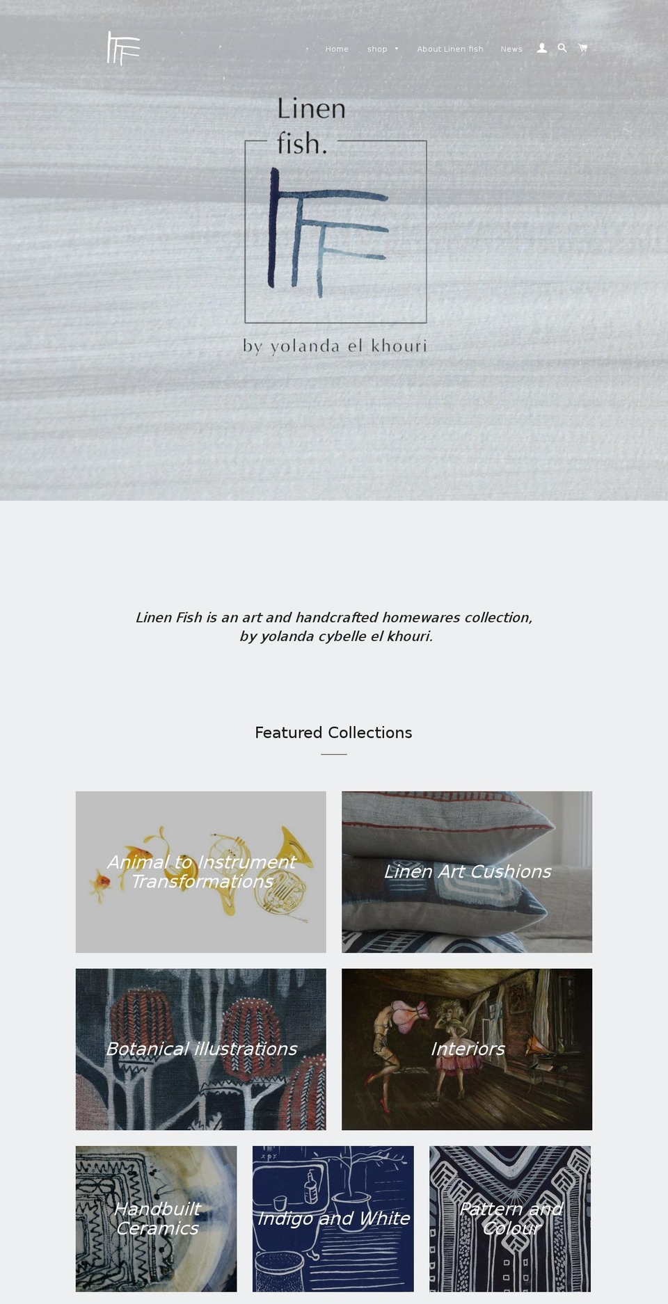 linenfish.com shopify website screenshot