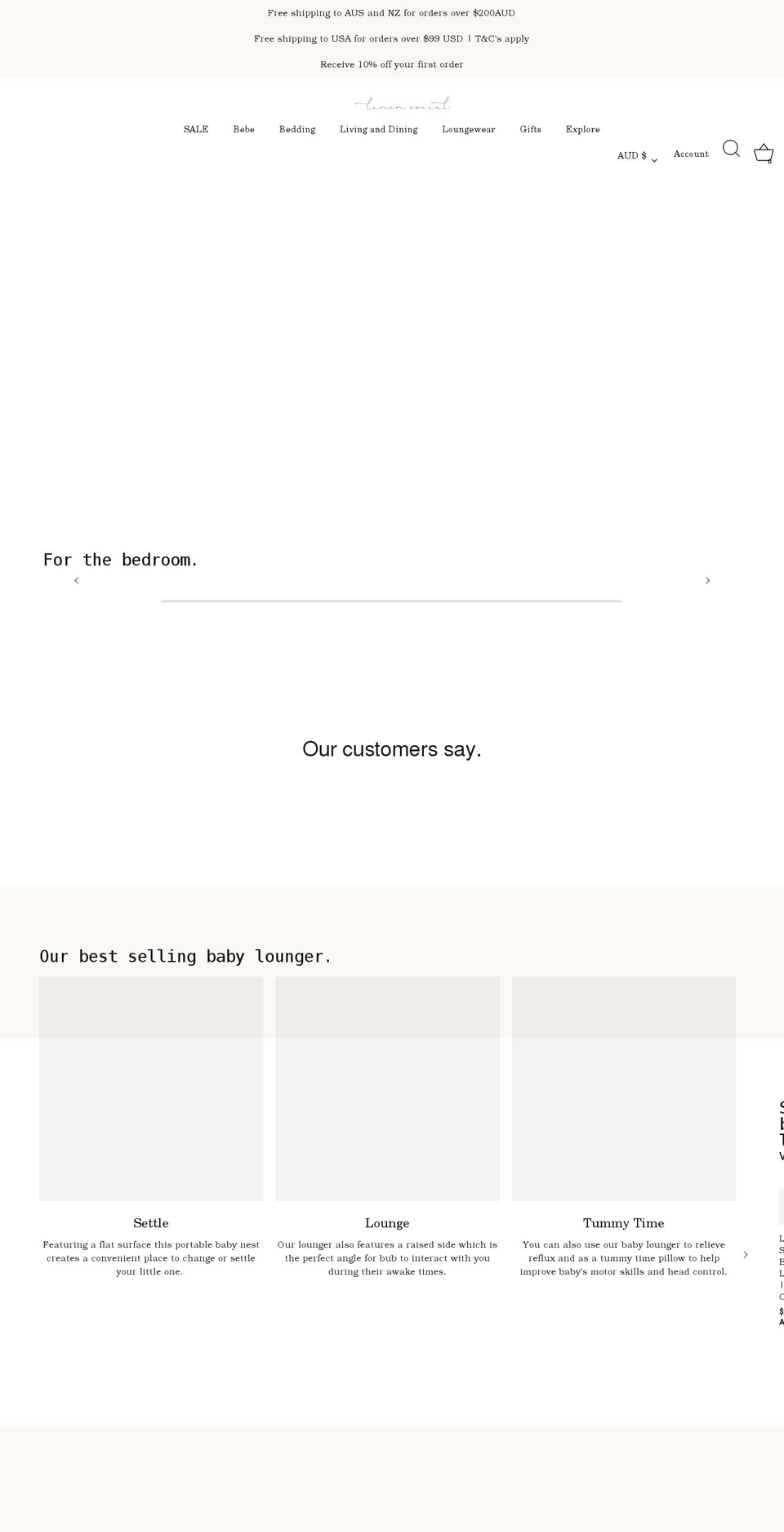 linensocial.com.au shopify website screenshot