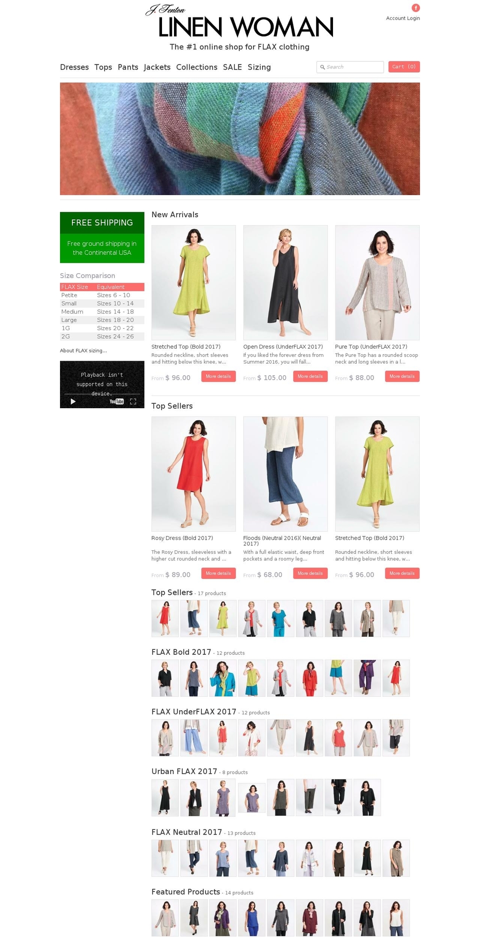Expression Shopify theme site example linenwoman.com