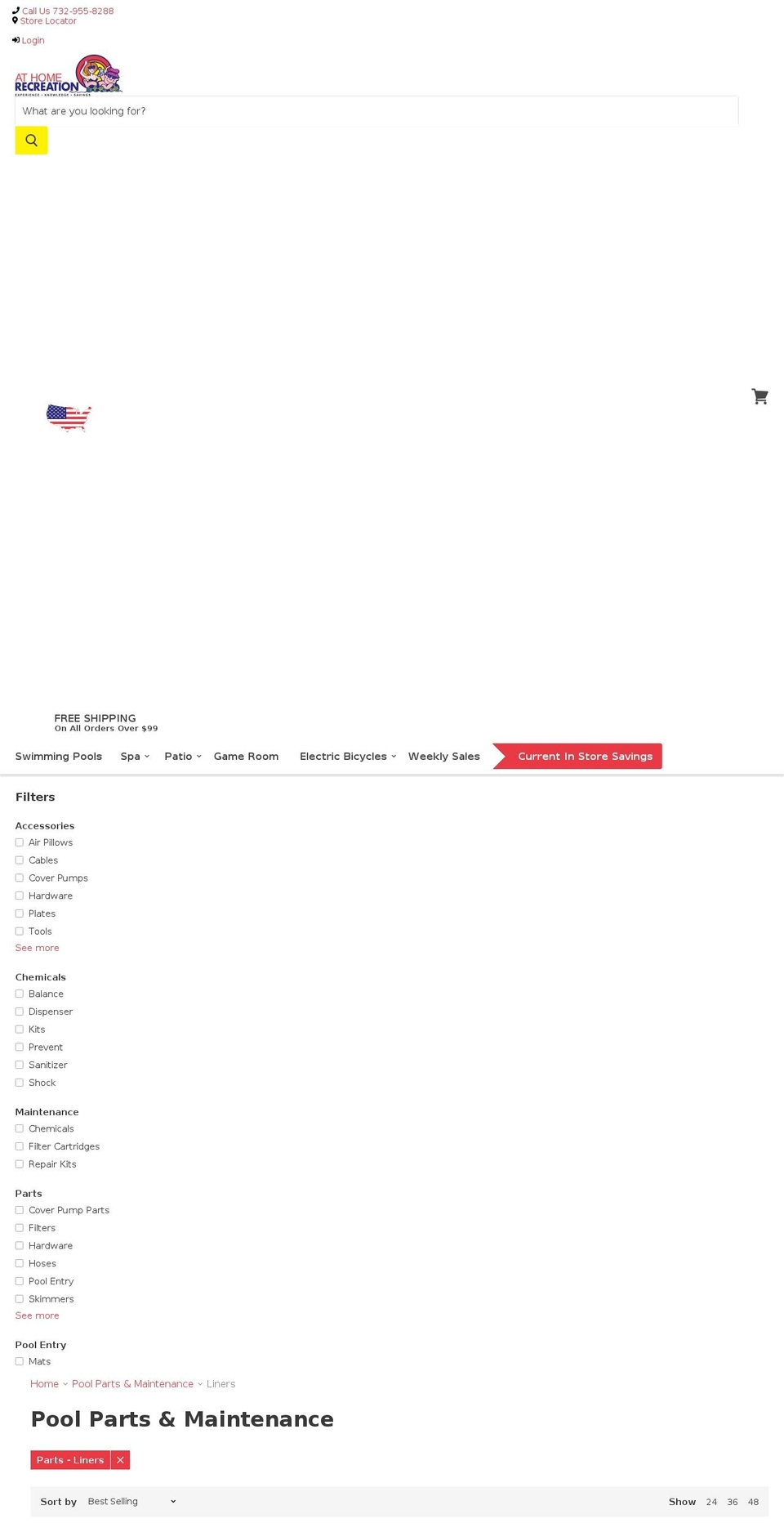 linerpoolrepairs.com — Shopify storefront screenshot