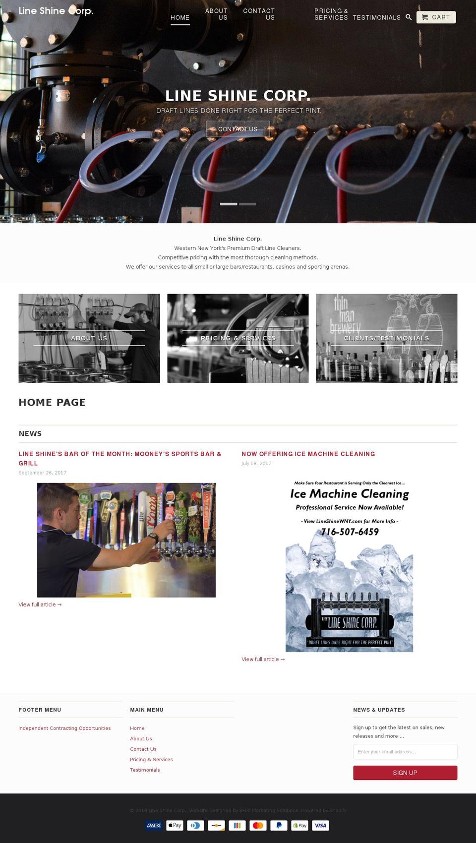 lineshinewny.com — Shopify storefront screenshot