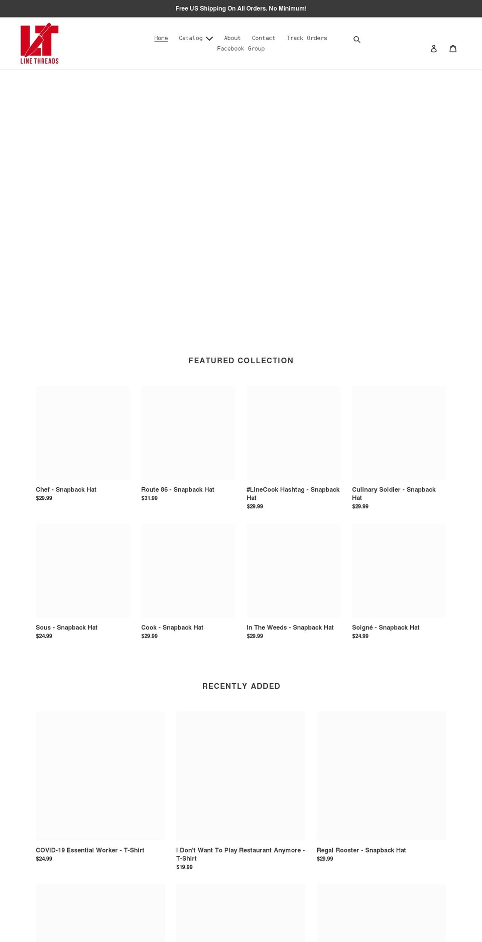linethreads.com — Shopify storefront screenshot
