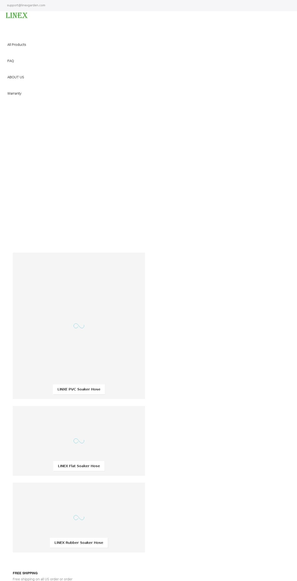 linexgarden.com shopify website screenshot