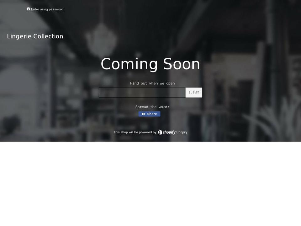 lingeriecollection.net shopify website screenshot