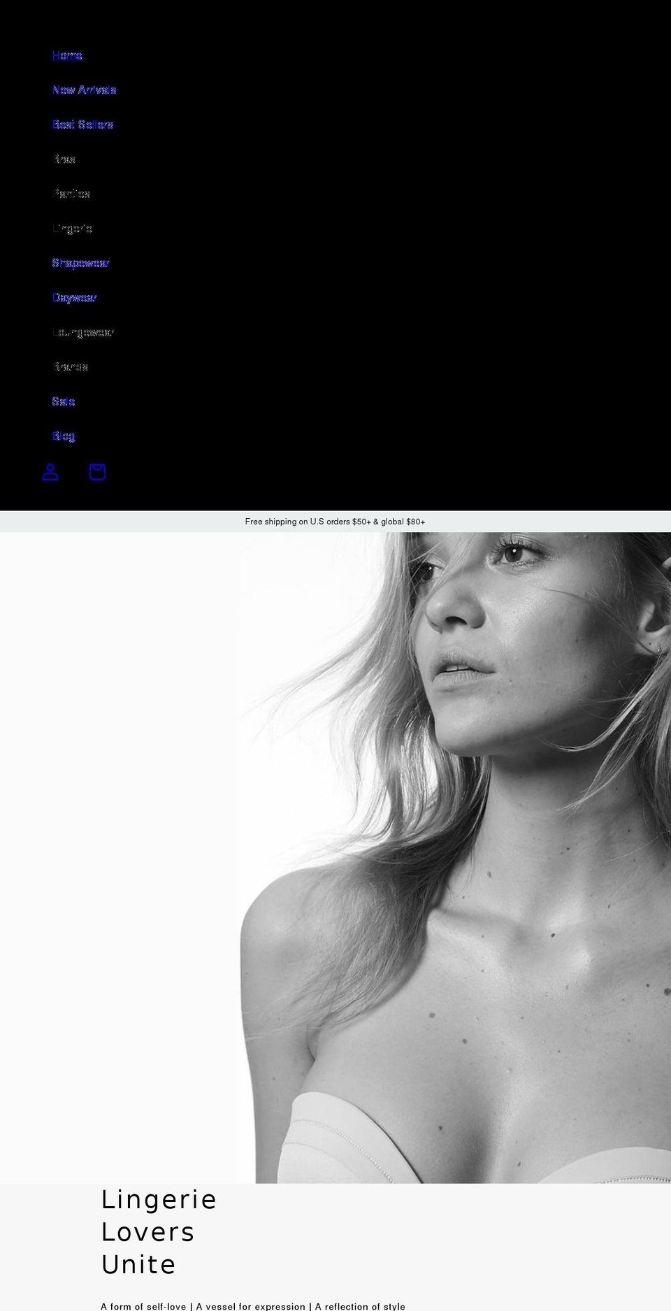 lingerieliving.com shopify website screenshot