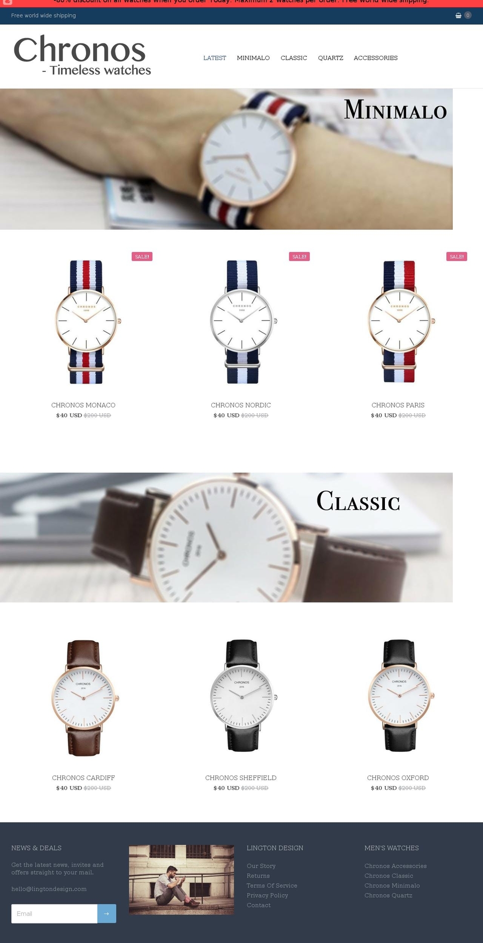 lingtondesign.com shopify website screenshot