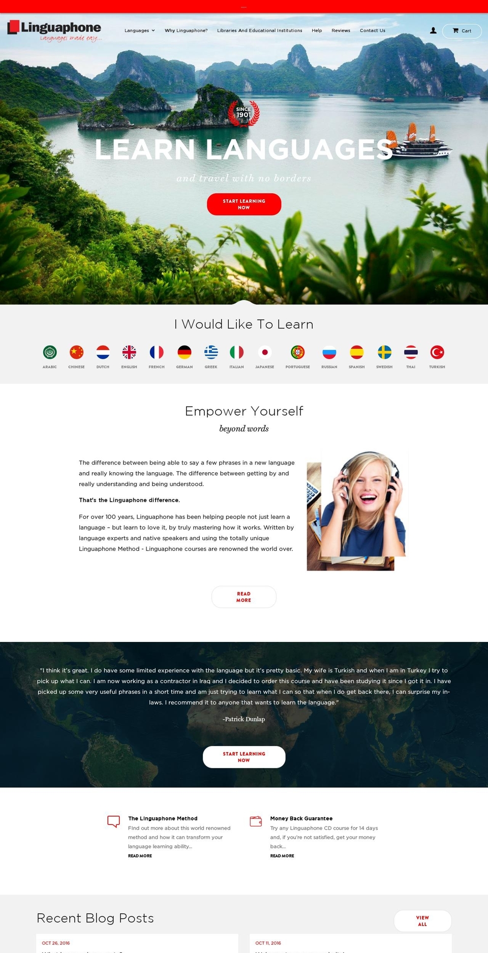 lingua-theme Shopify theme site example linguaphonelanguage.com