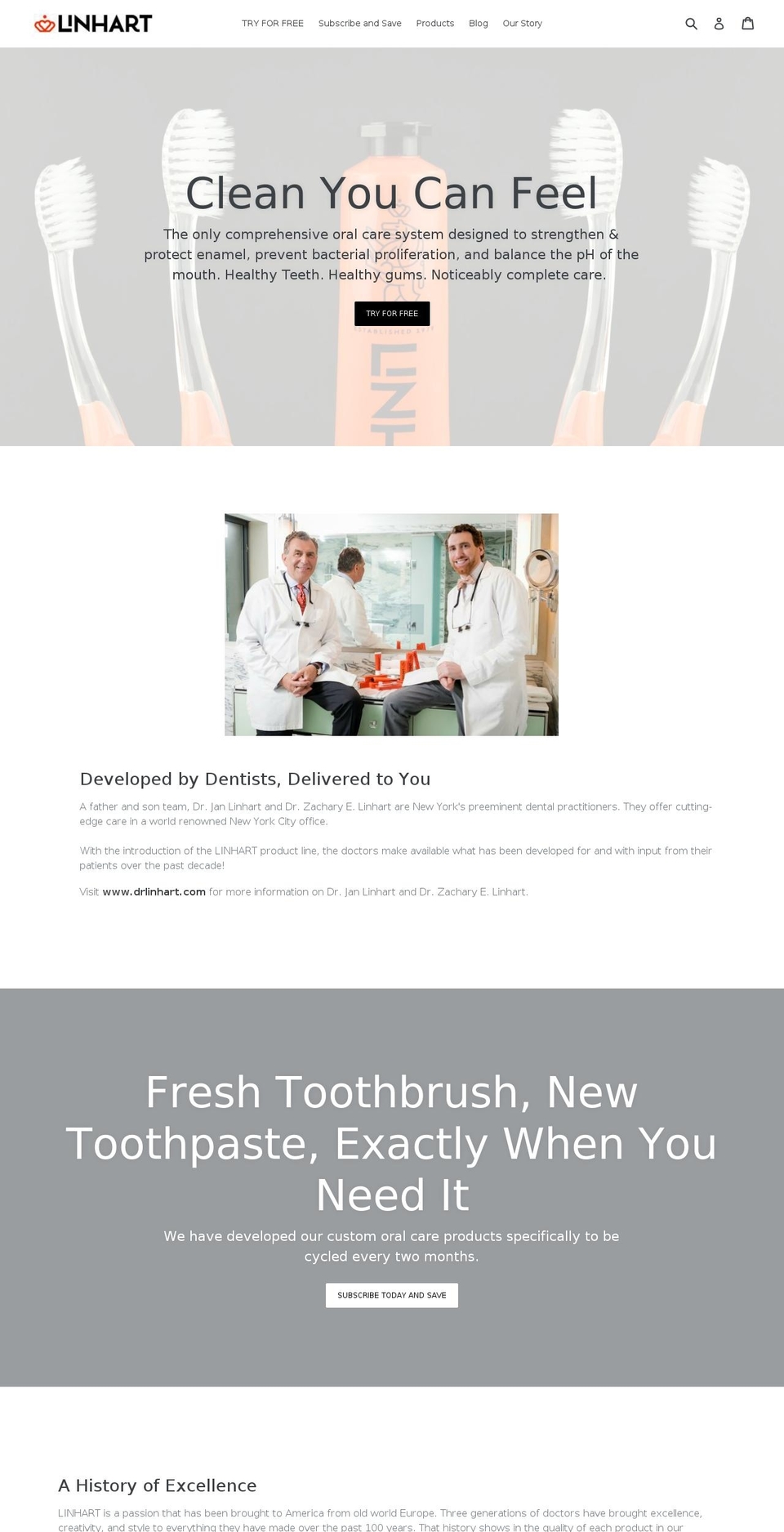 linhartnyc.com — Shopify storefront screenshot
