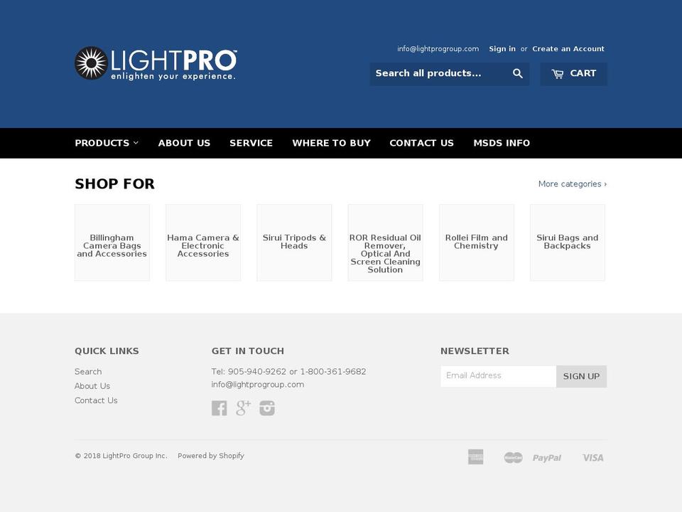 linhof.ca shopify website screenshot