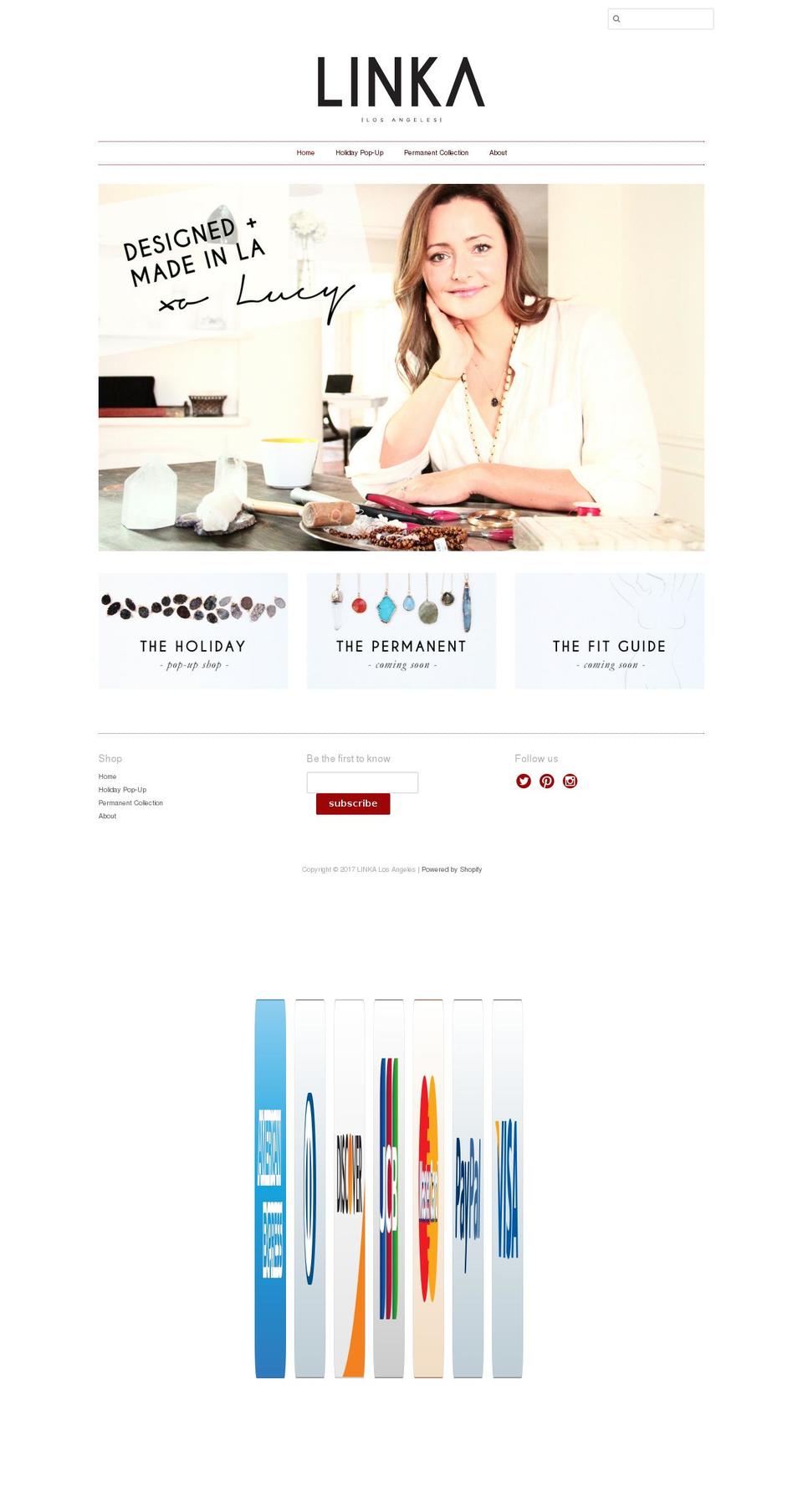 linkajewelry.com shopify website screenshot