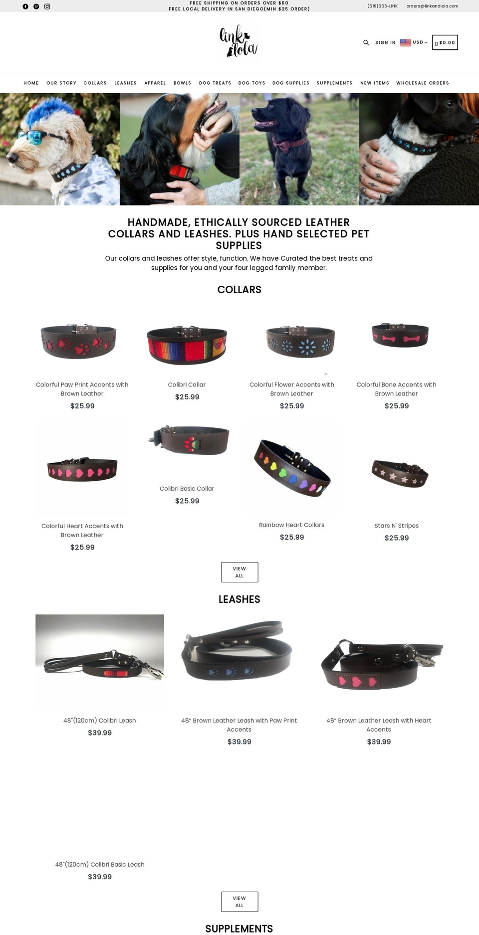 linkandlola.com shopify website screenshot