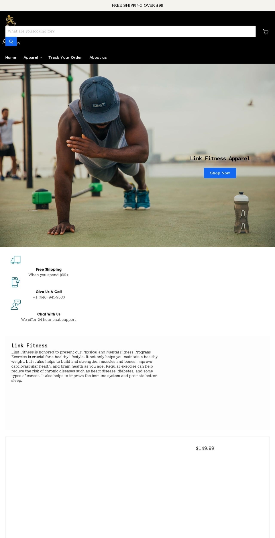 linkfitness.shop shopify website screenshot